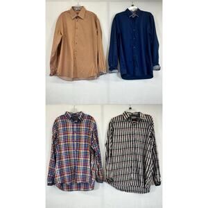 4) Luchiano Visconti Men’s Long Sleeve Button Down Dress Shirts Large Charity
